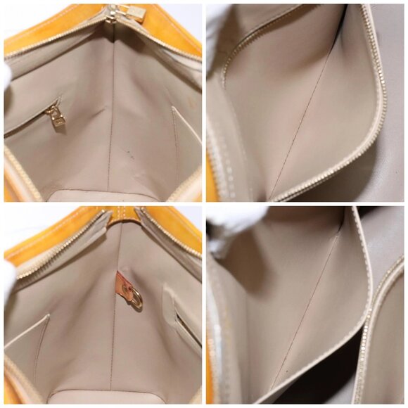 LOUIS VUITTON Monogram Vernis Houston Hand Bag Beige - Picture 15 of 16